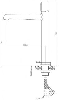 Смеситель для накладной раковины BelBagno Uno золото UNO-LMC-ORO-W0